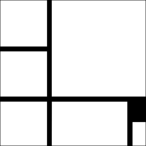 Composition Ii,1929 After Piet Mondrian Coloring Page